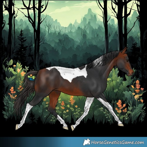 Horse Color:Bay Tobiano 