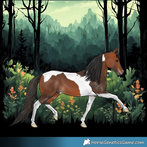 Horse Color:Bay Tobiano 