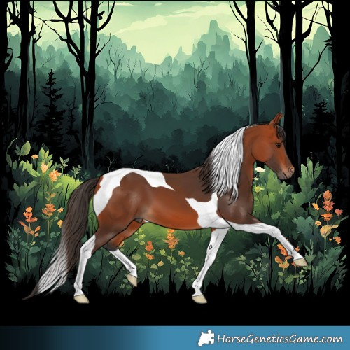 Horse Color:Bay Tobiano 