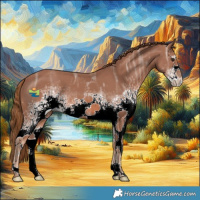 Horse Color:White Spotted Chestnut Ice 