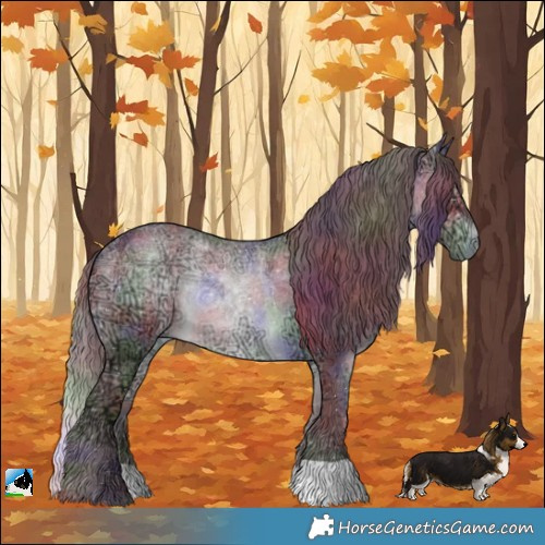 Horse Color:Nacre Chocolate Brown Chinchilla Ice Rabicano