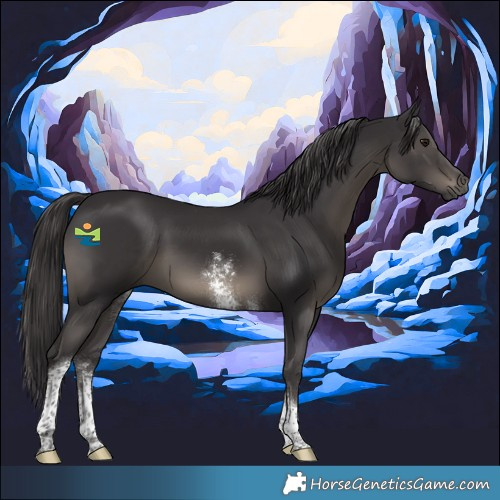 Horse Color:Smoky Black Sabino Tobiano Rabicano 