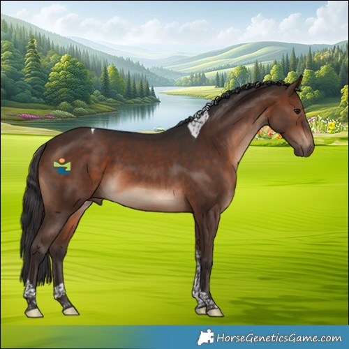 Horse Color:Brown Tobiano 