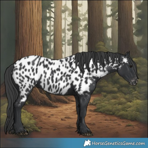 Horse Color:Black Near Leopard 