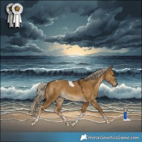 Horse Color:Chocolate Palomino Dun Tobiano Rabicano