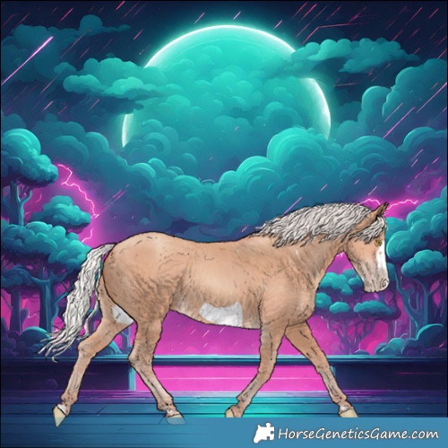 Horse Color:Silver Amber Champagne Frame 