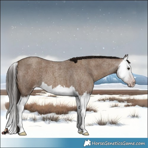 Horse Color:Gray Classic Champagne Roan Splash 