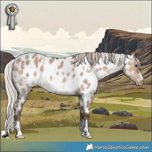 Horse Color:White Spotted Silver Bay Dun Appaloosa Rabicano 