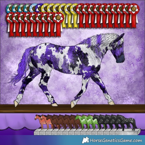 Horse Color:Watercolor White Spotted Chocolate Smoky Black Chinchilla Ice