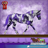 Horse Color:Watercolor White Spotted Chocolate Smoky Black Chinchilla Ice