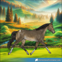 Horse Color:Buckskin Dun Tobiano Rabicano Brindle 