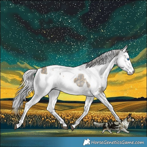 Horse Color:Silver Buckskin Harlequin Merle