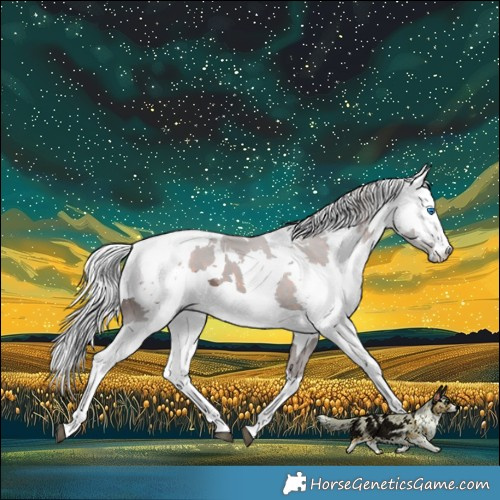 Horse Color:Silver Brown Harlequin Merle 