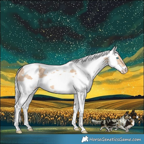 Horse Color:Silver Perlino Harlequin Merle 