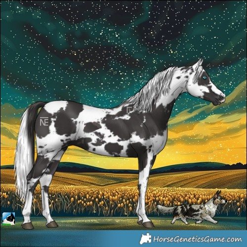Horse Color:Smoky Black Harlequin Merle