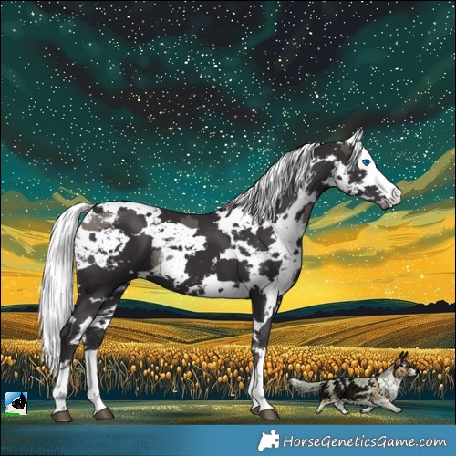 Horse Color:Smoky Black Harlequin Merle 
