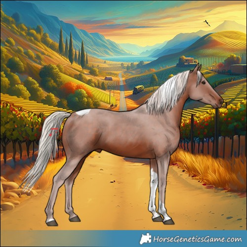 Horse Color:Silver Brown Tobiano 