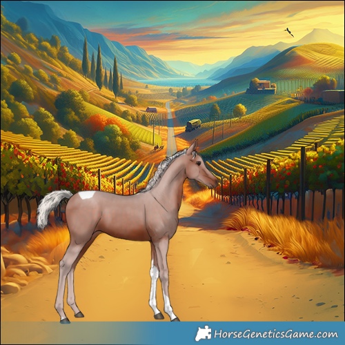 Horse Color:Silver Brown Tobiano 