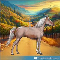 Horse Color:Silver Brown Tobiano 