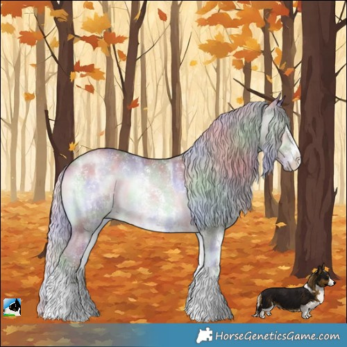 Horse Color:Nacre Chocolate Silver Brown Chinchilla Ice Onyx Sabino 