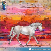 Horse Color:Gray Silver Black Pearl Tobiano