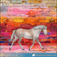 Horse Color:Gray Silver Black Pearl Tobiano