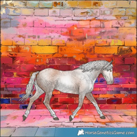 Horse Color:Gray Silver Black Pearl Tobiano
