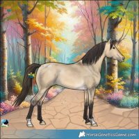 Horse Color:Buckskin Dun Rabicano 