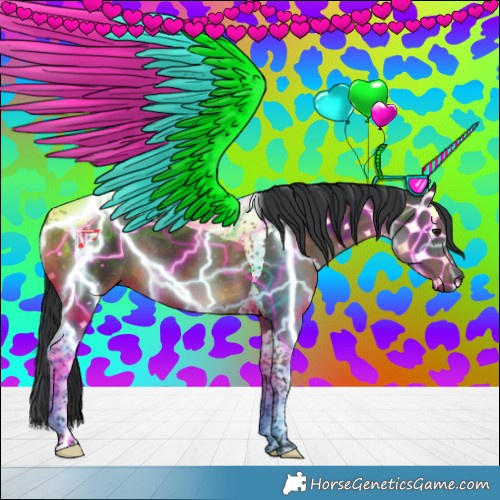Horse Color:Black Tobiano Rabicano 