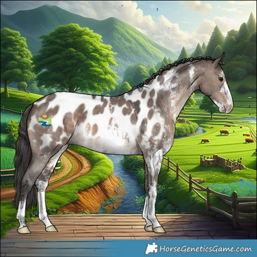 Horse Color:Brown Dun Sabino Appaloosa 