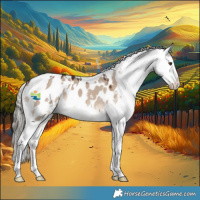 Horse Color:White Spotted Liver Red Dun Mushroom Varnish 