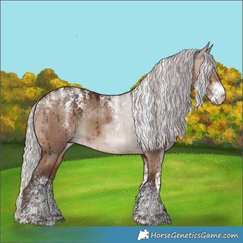 Horse Color:Powder White Silver Brown Dun Rabicano Brindle 