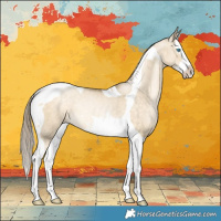Horse Color:Brown Snowdrop Pearl Dun Splash Tobiano Rabicano
