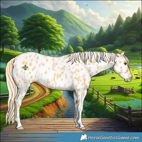 Horse Color:Palomino Roan Near Leopard 