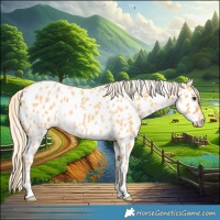 Horse Color:Palomino Roan Near Leopard