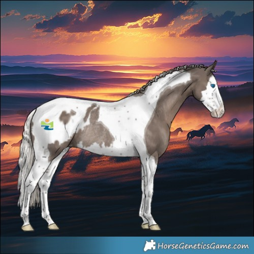 Horse Color:Silver Black Splash Tobiano Appaloosa Rabicano 