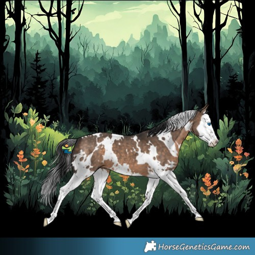 Horse Color:White Spotted Bay Dun Splash 