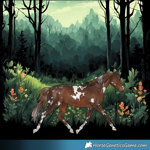 Horse Color:White Spotted Liver Chestnut Rabicano