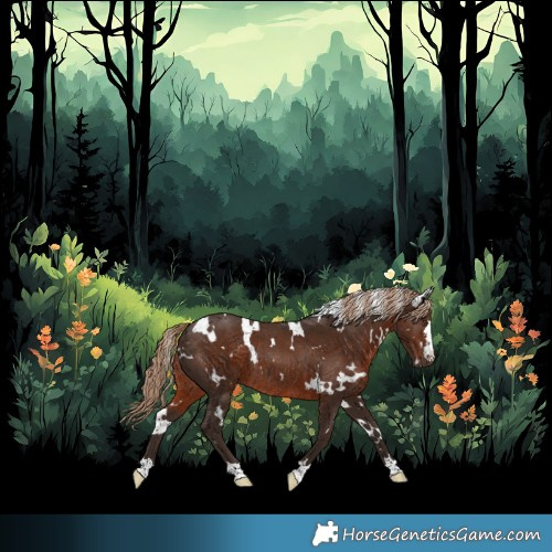 Horse Color:White Spotted Liver Chestnut Rabicano