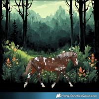 Horse Color:White Spotted Liver Chestnut Rabicano 