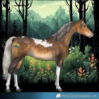 Horse Color:Silver Buckskin Tobiano