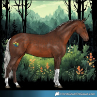 Horse Color:Silver Brown Tobiano 