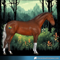 Horse Color:Silver Brown Tobiano 