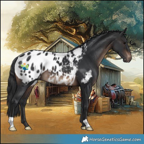 Horse Color:Brown Appaloosa 
