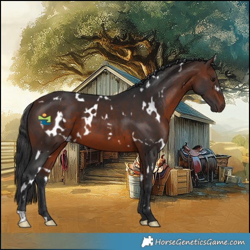 Horse Color:White Spotted Brown 