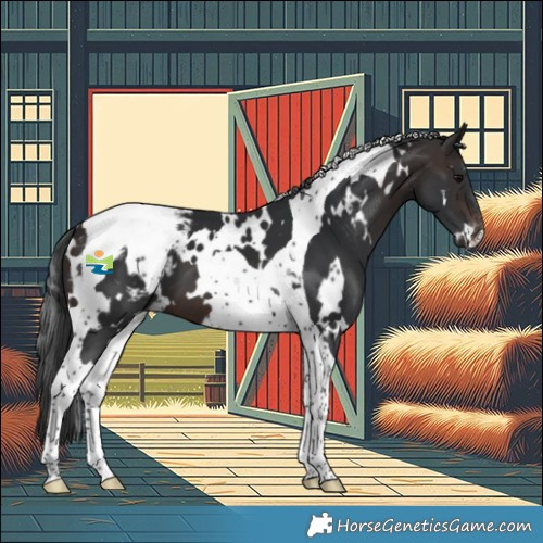 Horse Color:White Spotted Brown Tobiano Appaloosa 