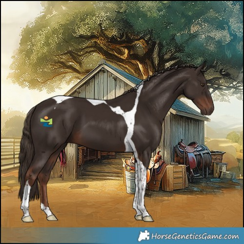 Horse Color:Liver Chestnut Tobiano 