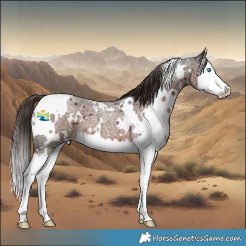 Horse Color:White Spotted Liver Red Roan Splash