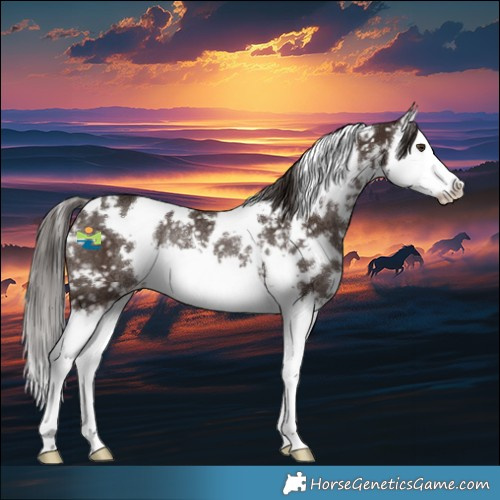 Horse Color:White Spotted Liver Chestnut Splash Appaloosa Rabicano 