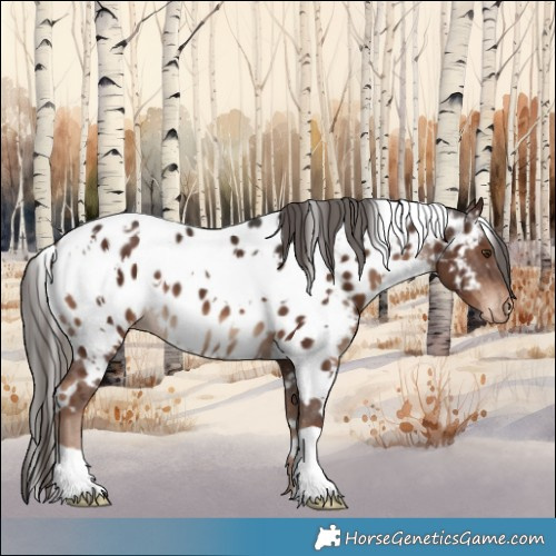Horse Color:White Spotted Liver Chestnut Near Leopard 